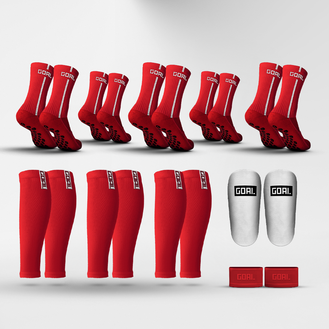 GRIP SOCKS X5+ MANGA PARA PANTORRILLAS X3 + ESPINILLERAS + PRO TAPES
