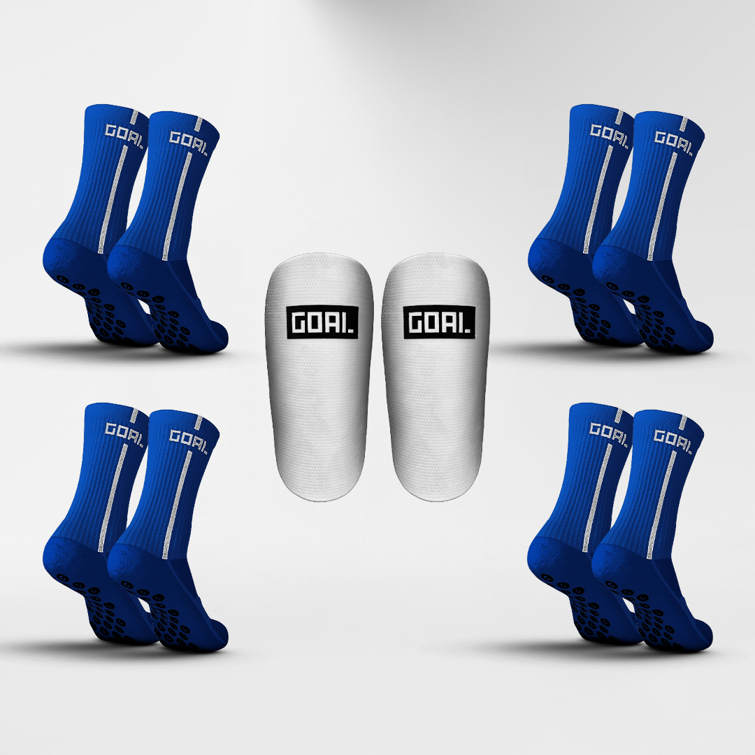 GRIP SOCKS x4 + SHIN PADS