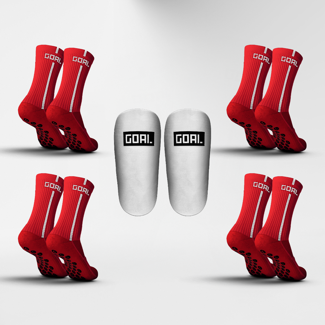 GRIP SOCKS x4 + SHIN PADS